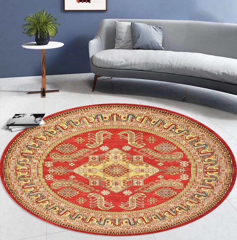 Круглый ковер BOHO для гостиной, ковры для декора спальни, моющиеся мягкие ковры, нескользящие, для декора кабинета, для стула, коврик
