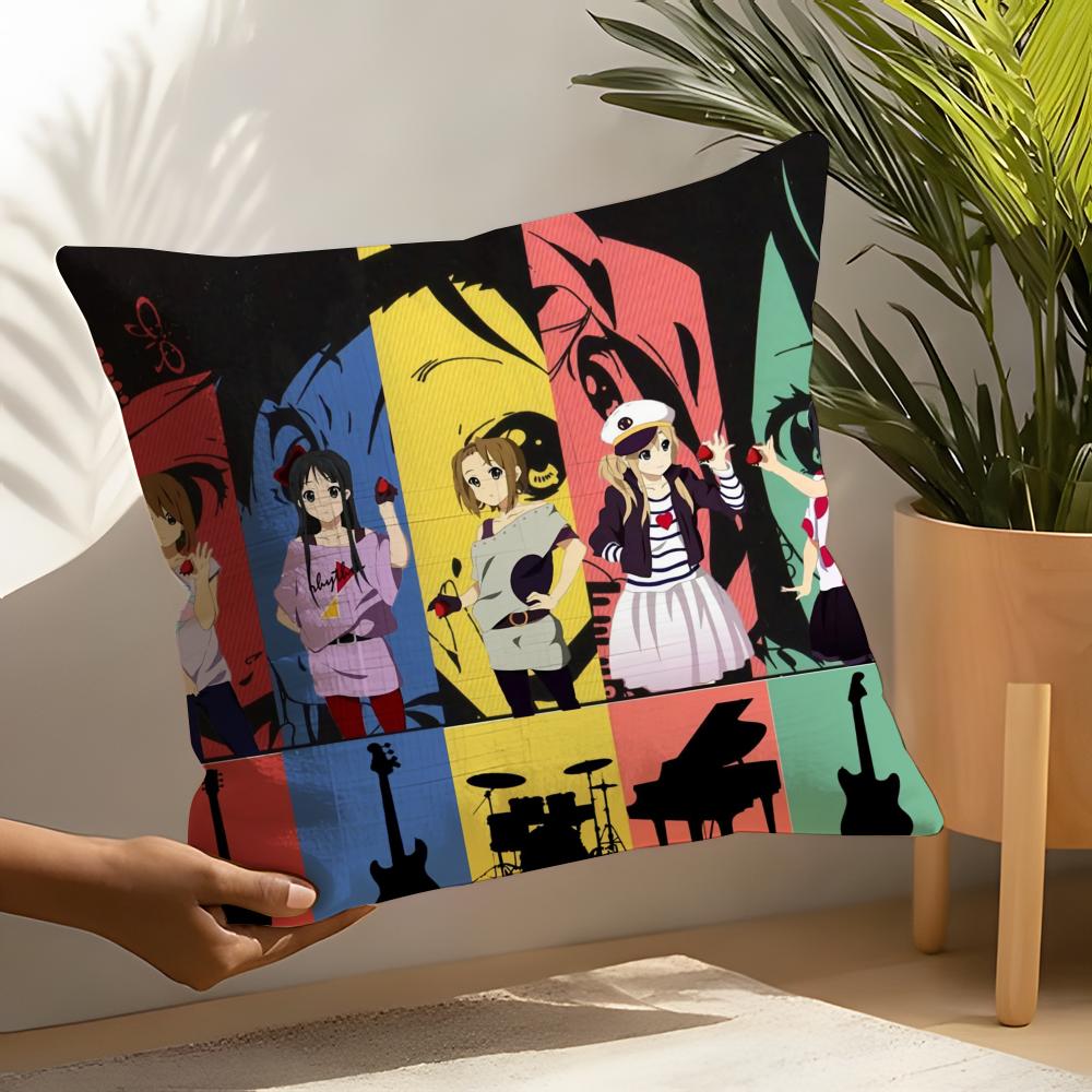 K-On Anime Pillow Case Linen Cushion Covers For Decorative Sofa Home Pillows Case Car Chair Pillows Cases