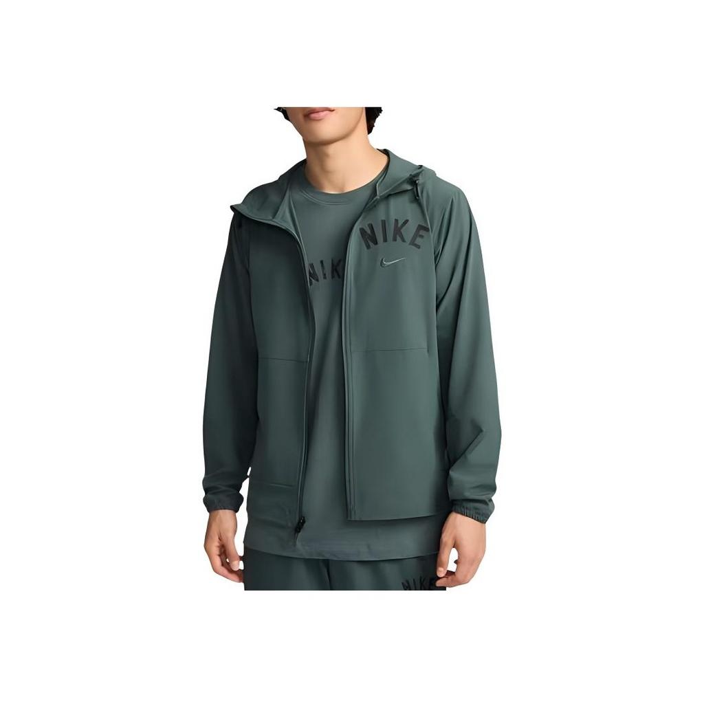 Nike Куртка Rpl Unlimited Swoosh с капюшоном и длинным рукавом с надписью Пальто мужские куртки зеленые черные FZ1071-338