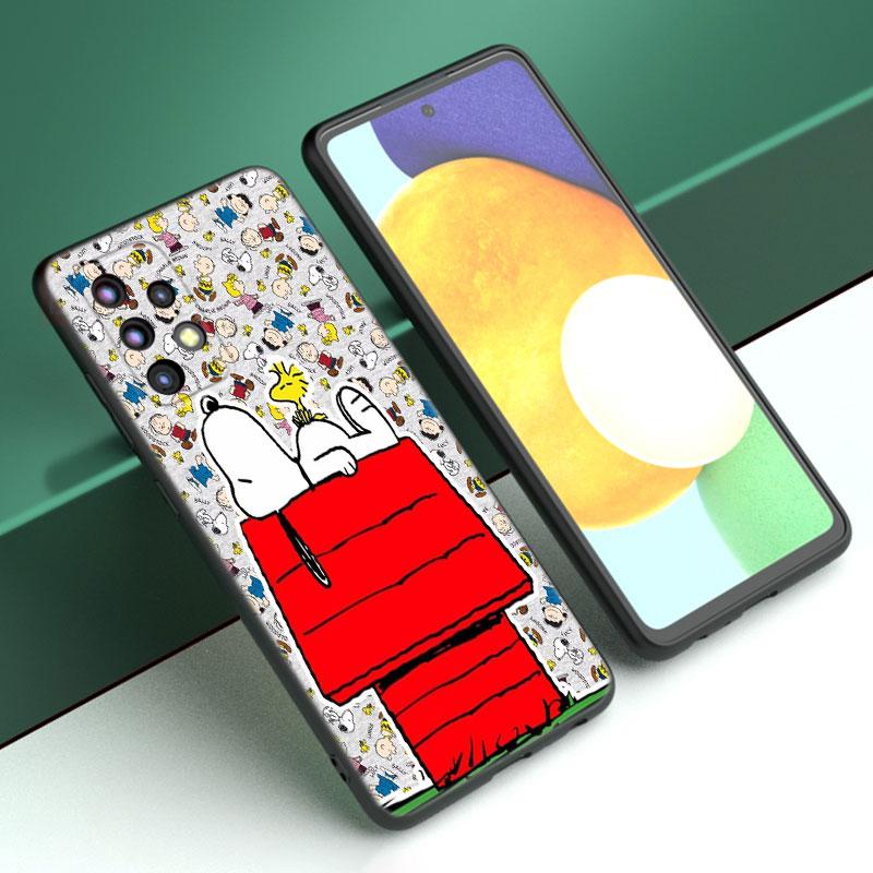 Cartoon Kawaii Snoopy Phone Case For Samsung A13 A22 A24 A32 A23 A25 A34 A35 A52S A53 A54 A55 A73 5G A12 A14 A15 A31 A33 A50 A51