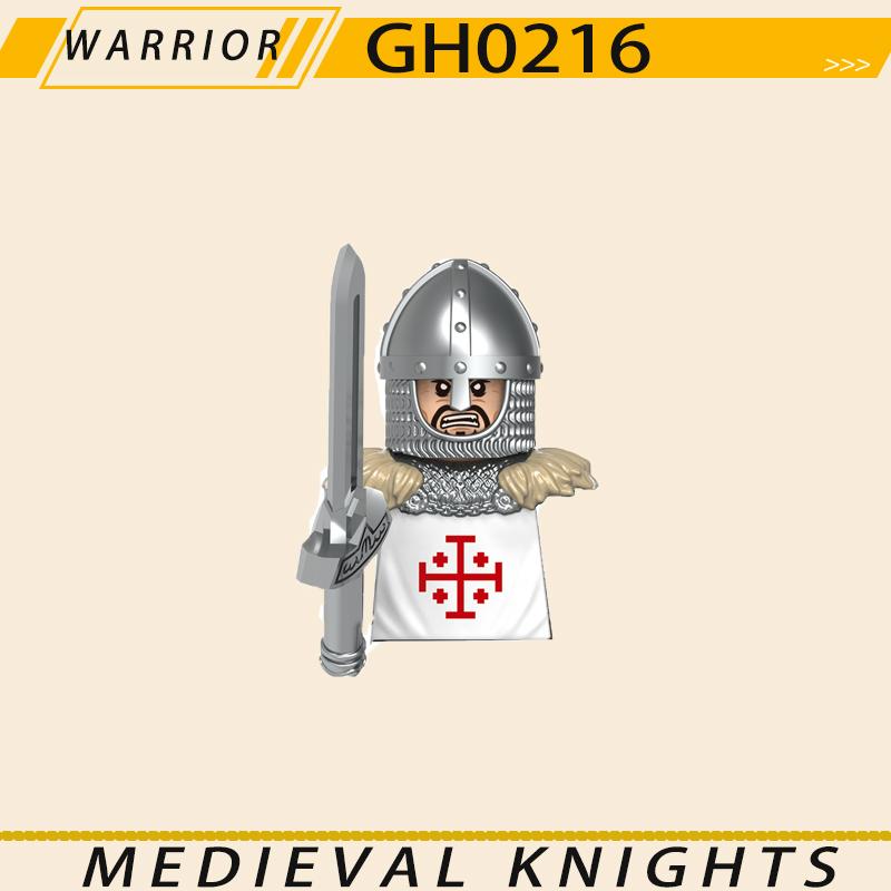 Medieval Military Jerusalem Tripoli Knight Building Blocks Castle Lionheart Hospital Teutonic Soldier Figures Warrior Bricks Toy