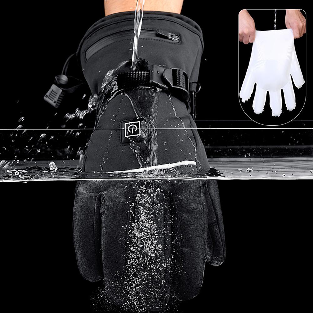 Водонепроницаемые перчатки с сенсорным экраном для мотоцикла, грелки для рук, электрические тепловые перчатки с сенсорным экраном для сноуборда, велоспорта, вождения, катания на лыжах