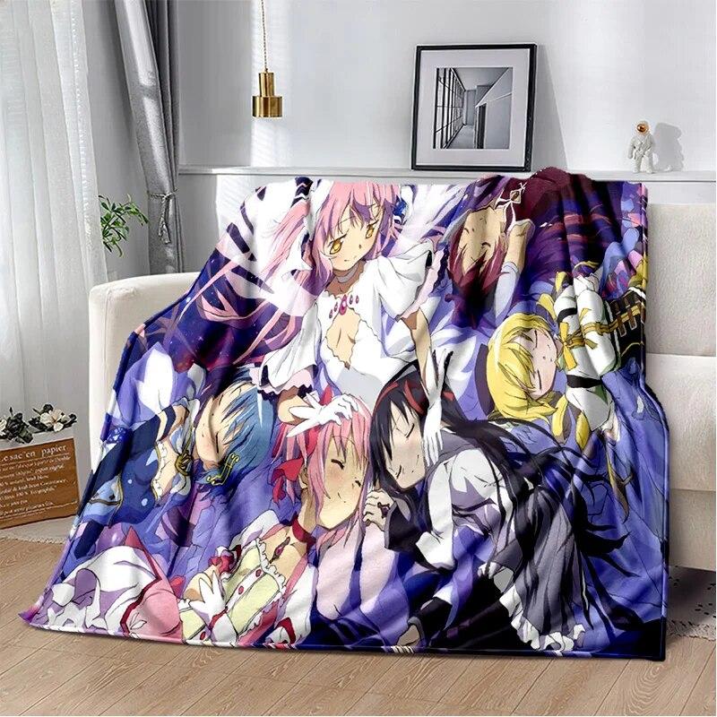 Одеяло с рисунком Puella Magi Madoka Magica, мягкое одеяло для дома, спальни, кровати, дивана, пикника, путешествия, офиса, детское одеяло
