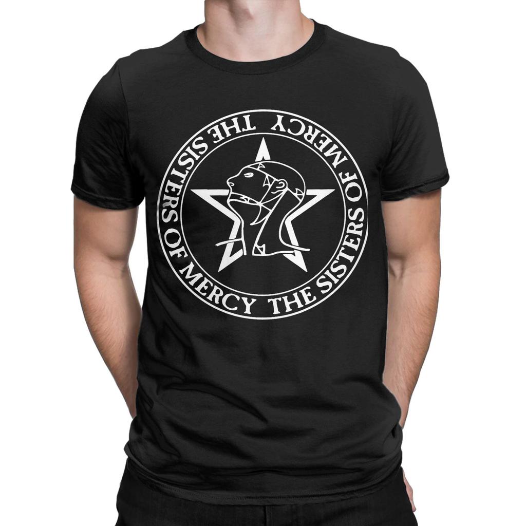 The Sisters of Mercy T Shirt Summer Cotton T Shirts For Male Harajuku Design Tshirt ShortSleeve Funny Tees