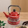 Enamel Kettle Boiling Pot Easy To Fill 1.7 Liters Lightweight Teapot Water Jug for Household Kitchen