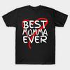 Мужская футболка с черным принтом Очень большая футболка best-momma-ever-cute-mothers-day-gift-t-shirt Принт на хлопковой футболке термотрансферной бумагой без обрезки