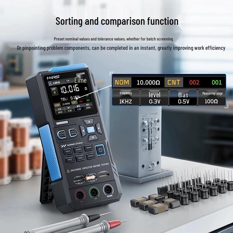 FNIRSI LC1020E Ручной цифровой LCR Смарт-мультиметр для тестирования сопротивления, индуктивности и емкости