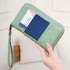 Кошелек с RFID-защитой на молнии Держатель для дорожных документов Органайзер для паспортов Держатель для карт с ремешком на запястье для мужчин, женщин, для семейного отпуска