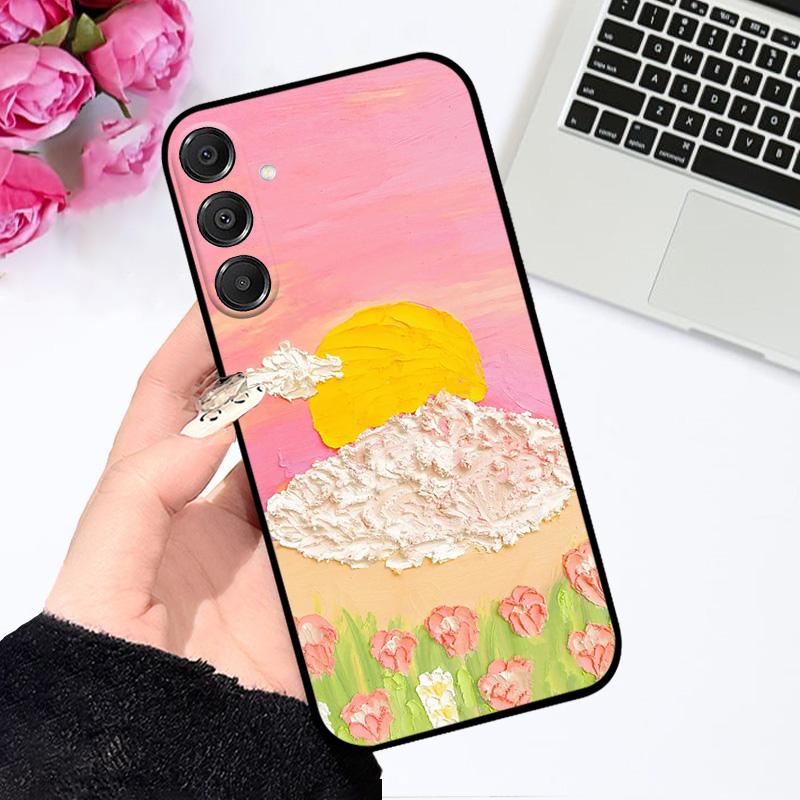 Для Samsung A16 Чехол A16 4G 5G Цветная Печать Ударопрочный Силиконовый ТПУ Чехол для Телефона Для Galaxy A15 Милый Астронавт Бампер Capa