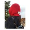 Женская теплая вязаная шапка-шарф Red Hat на осень/зиму, цельная шапка с капюшоном на шею, вязаная шапка, зима