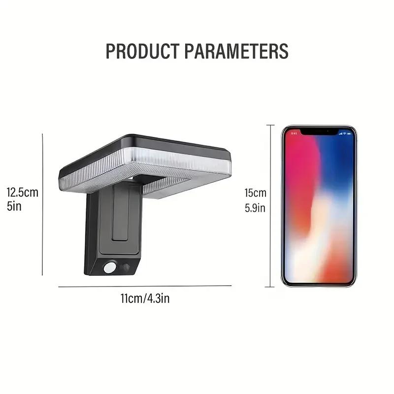 Solar Wall Light with 120° Foldable Head 3 Lighting Modes Motion sensor lighting IP65 Waterproof Wall Lamp for Garden Yard