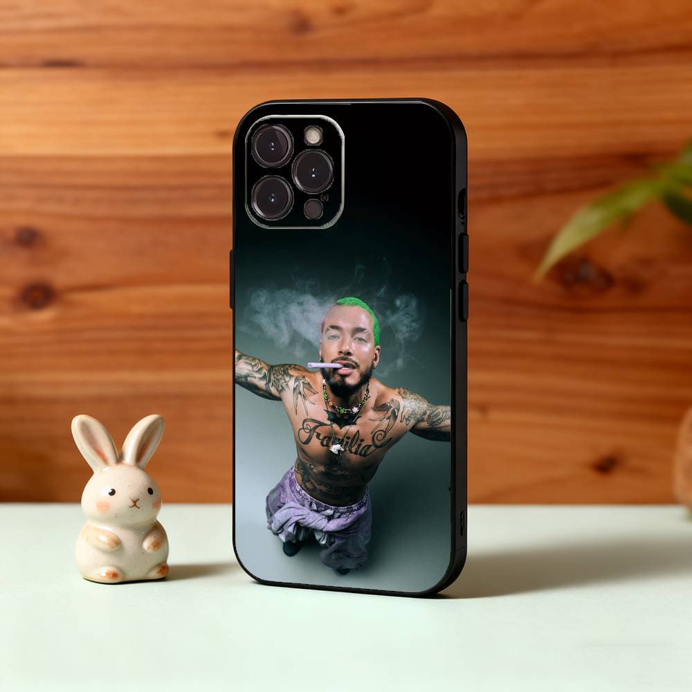 Крутой чехол для телефона J B-BalvinS для iPhone17,16,15,14,13,12,Plus,Pro Max, 5G Другие Мягкий черный чехол