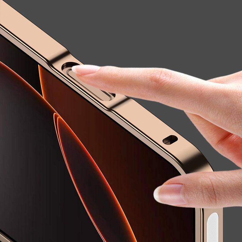 Роскошный чехол из алюминиевого сплава с полой сеткой для iPhone 16 Pro Max 15 Plus 14 Pro 13 12, рассеивающий тепло, ударопрочный, тонкий чехол для телефона