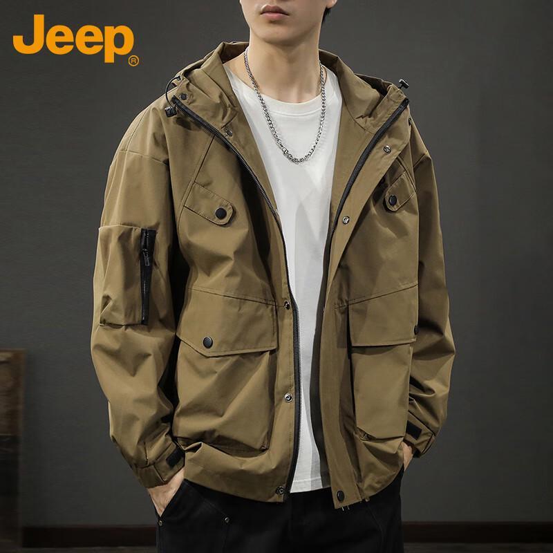 Jeep Мужская осенне-зимняя уличная куртка с капюшоном