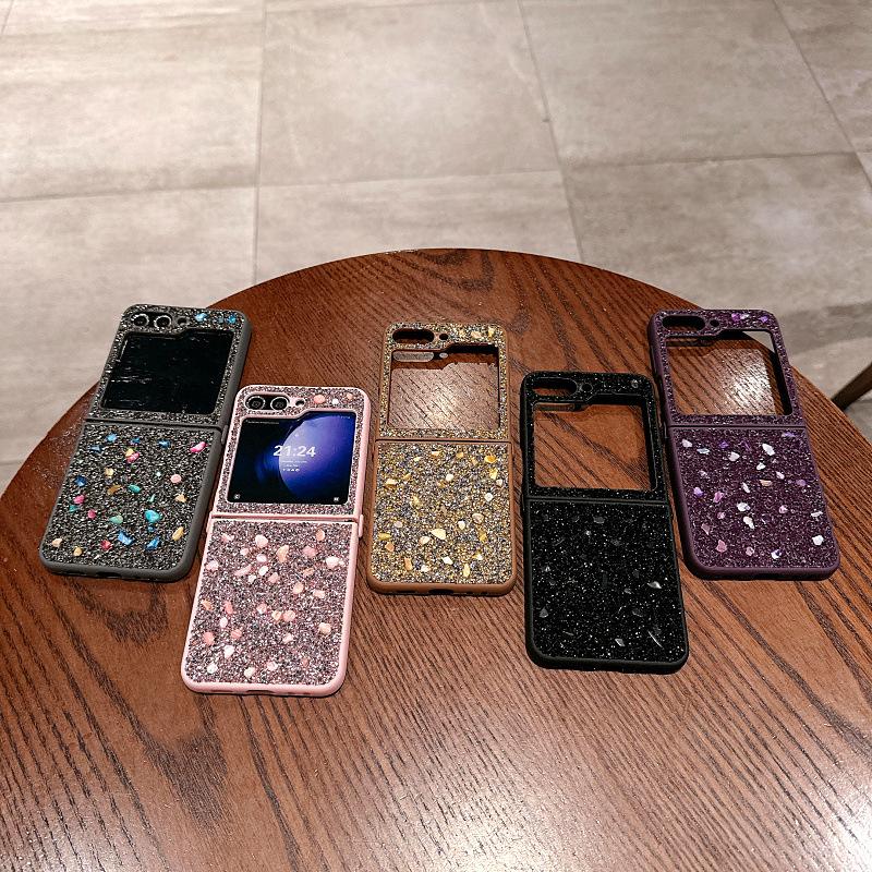 Подходит для Samsung ZFlip5 Чехол для мобильного телефона с россыпью бриллиантов, откидной для складного экрана Fold5, полная защита, защитный чехол, фея