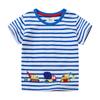 Summer New Boys T-Shirt Cartoon Digger Children Round Neck Short Sleeve Tops