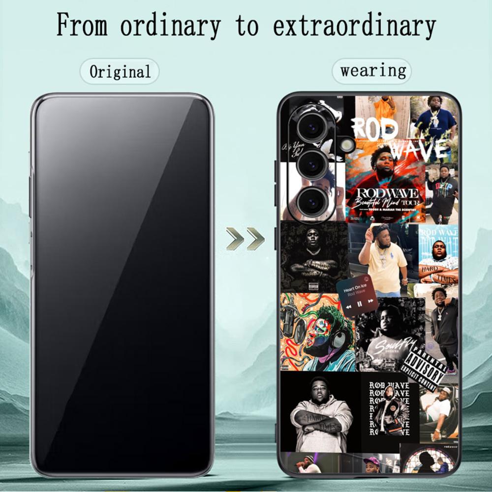 Модный крутой постер рэпера Rod Wave Чехол для телефона для Samsung Galaxy S26 S25 S24 S23 S22 S21 Plus Ultra Note20 Мягкий Черный