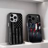 Америка США Флаг Крутой Чехол Для Телефона Для iPhone 11,12,13,14,15,16,17,Pro,Max,Plus,E,Air,Mini IMD Матовый Черный