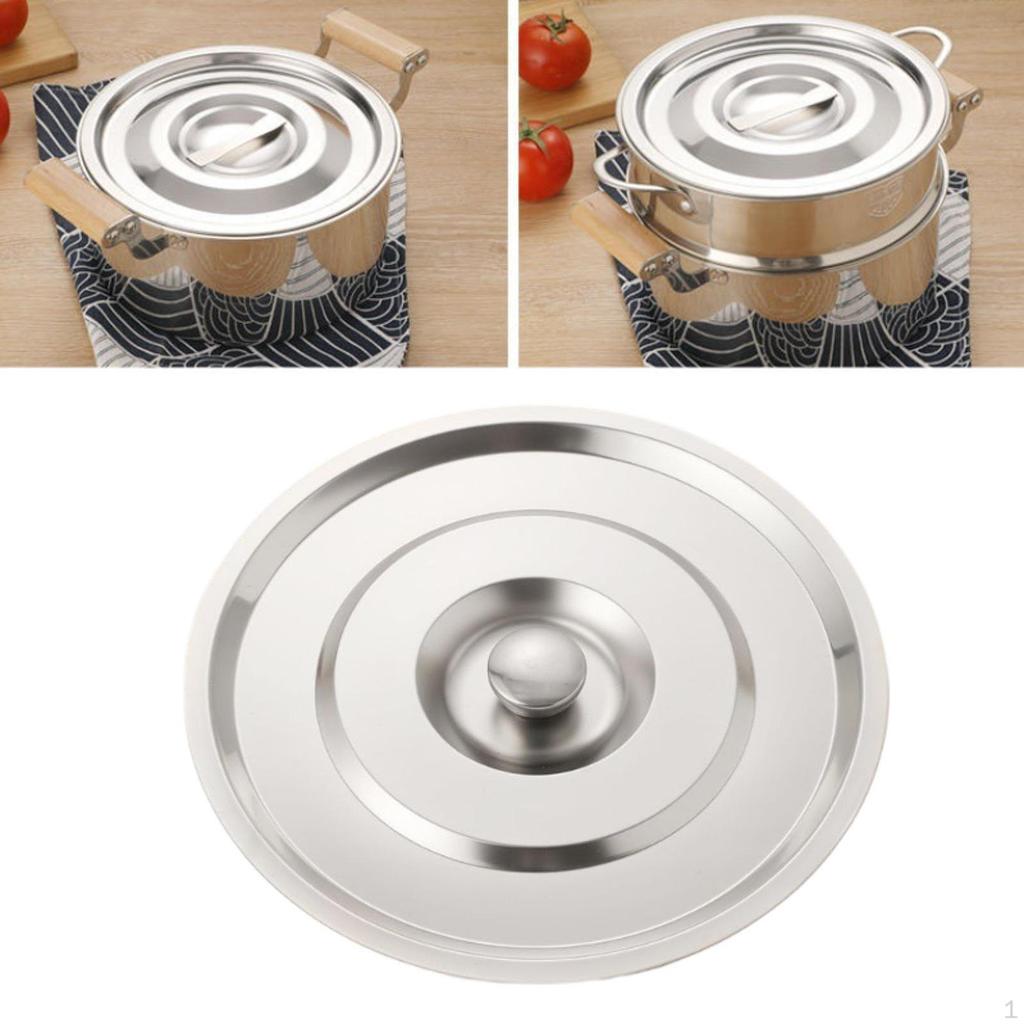 Cooking Pot Lid Round Cover with Handle Cookware Replacement Professional Skillet Frying for