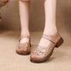 New Summer Women Real Leather Sandals Ladies Sandals Comfortable Flats Walking Sandals Casual Shoes Woman Hollow Shoes