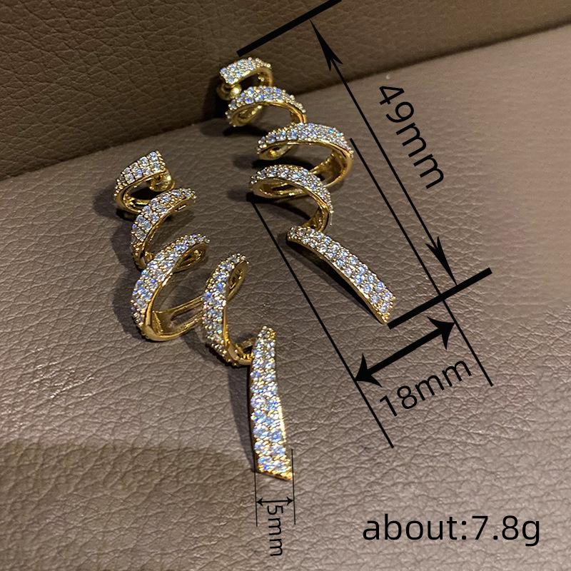 Преувеличенные серьги для женщин, аксессуары для банкетного платья, ювелирные изделия из сверкающего циркония