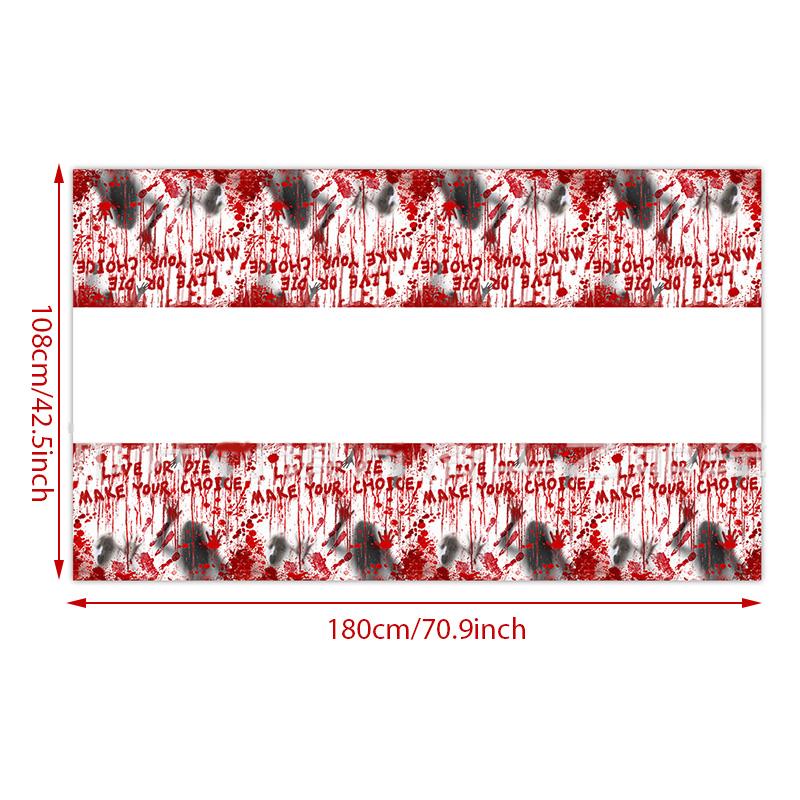 Halloween Party Decorations Bloody Handprints Paper Plates Tablecloths Party Tableware Sets