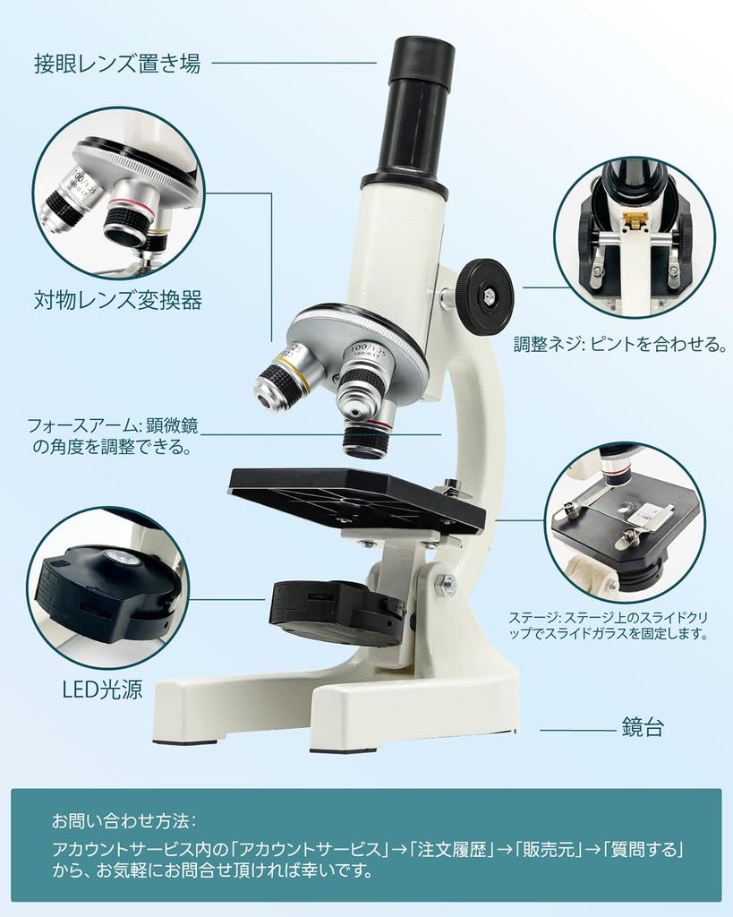 Microscope Elementary School Children Microscope Set Junior High School High School Biological Microscope Instruction Manual High Magnification
