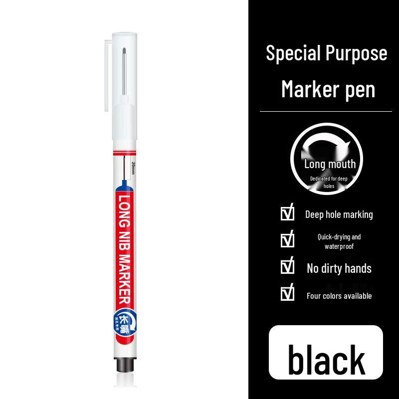Широко используемый быстросохнущий водостойкий промышленный белый маркер с длинным наконечником