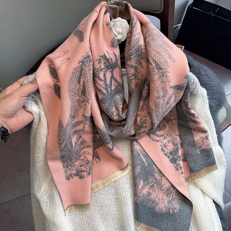 Women Scarf Cashmere Thickened Warm Shawl Office Air-conditioning Blanket