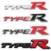 QLN2 3D Metal Type S Type R Car Front Grill Rear Trunk Emblem Badge Sticker Decal For Honda Civic Typer TypeS CRV HRV Accord Fit
