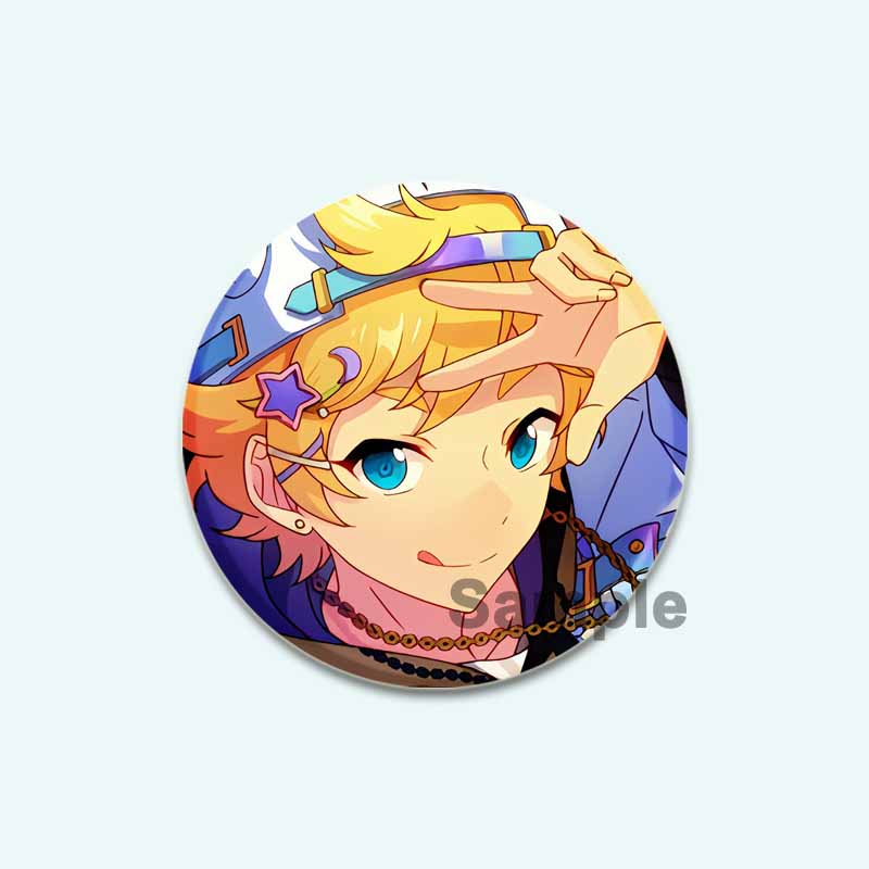 32/44/58mm Anime Collection Ensemble Stars Tinplate Pin Round Cartoon Snap-in Brooches for Backpack Accessories Badge Handmade Decoration