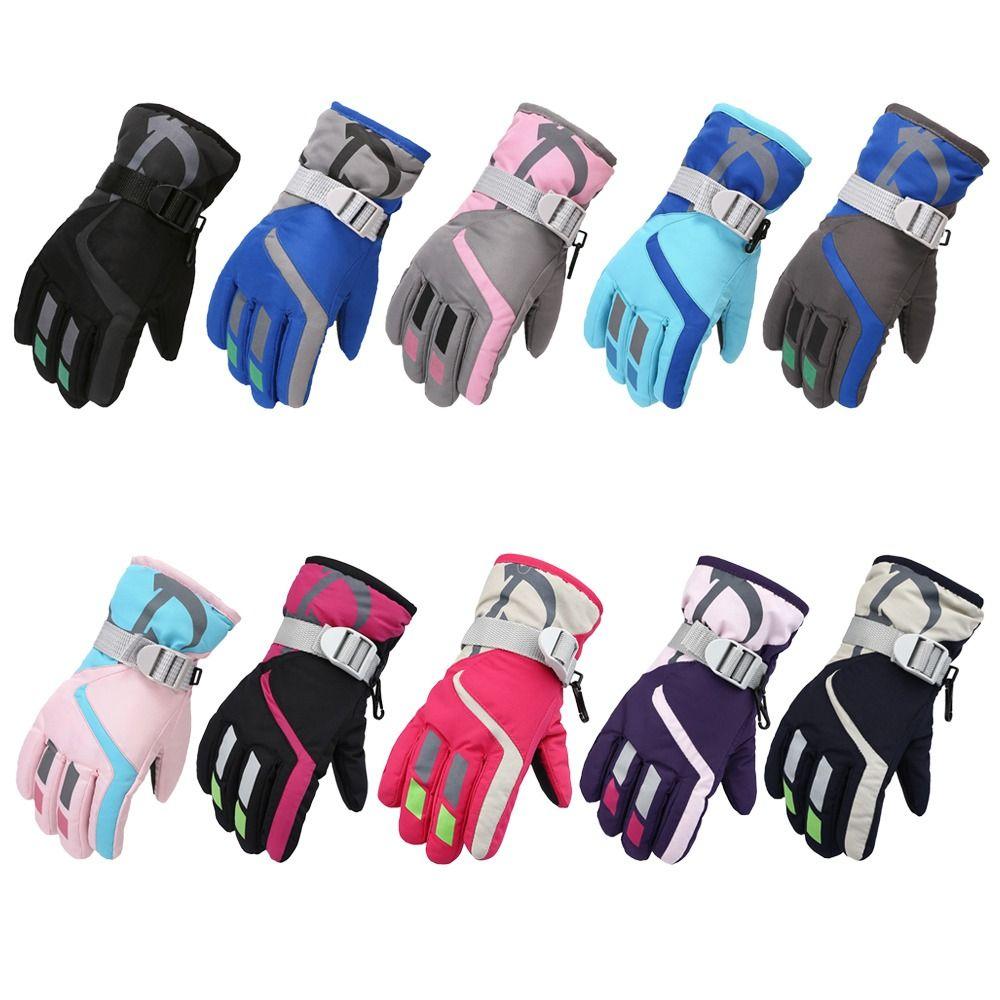 Waterproof Children Ski Gloves Windproof Winter Warm Cute Kid Gloves  Snow Snowboard