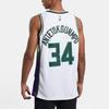 Nike НБА Милуоки Бакс Городская версия Джанис Адетокумбо 34 Dri-FIT Swingman Майка DB4035-100