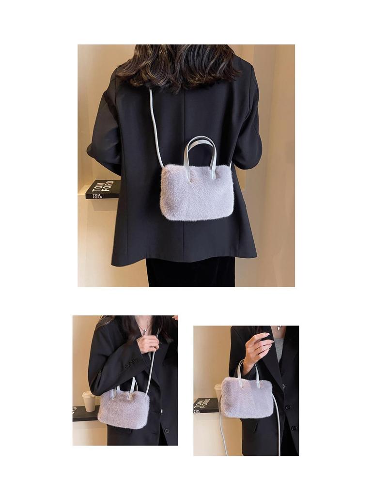 Зимняя плюшевая сумка в европейском и корейском стиле 2025 года - высококачественная маленькая сумка через плечо