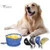 Collapsible Dog Bowl Leak-Proof Waterproof Safe Outdoor Folding Pet Bowl with Buckle And Zipper for Camping Hiking Dogs Cats Food Water