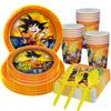 Dragonball Birthday Decoration Goku Stickers Balloons Disposable Tableware Tablecloth Straw Cup Plates Baby Shower Supplies Toy