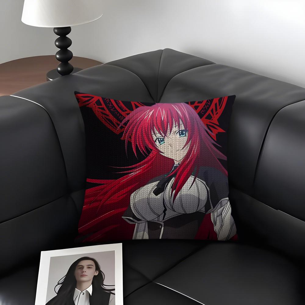 Высокая Школа DxD Аниме Наволочка Натуральный Лен Органическая Ткань Двусторонняя Печать Диван Домашний Декор Подарок Наволочка