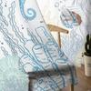 Ocean Coral Starfish Shell Sheer Curtains for Living Room Decoration Window Curtains for Kitchen Tulle Voile Organza Curtains