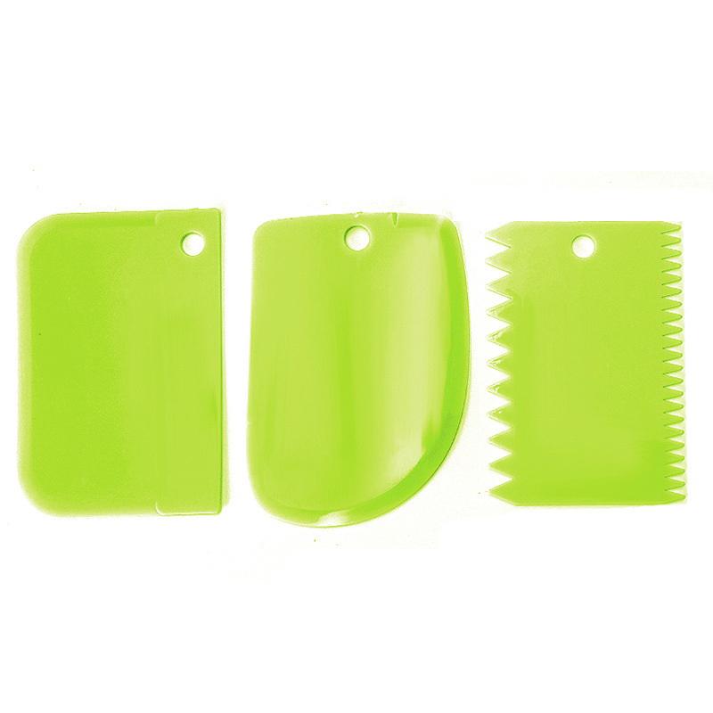 3/4 шт. двухсторонние разглаживатели крема для торта с удлиненным скребком, зубчатый скребок для бытовых инструментов для выпечки