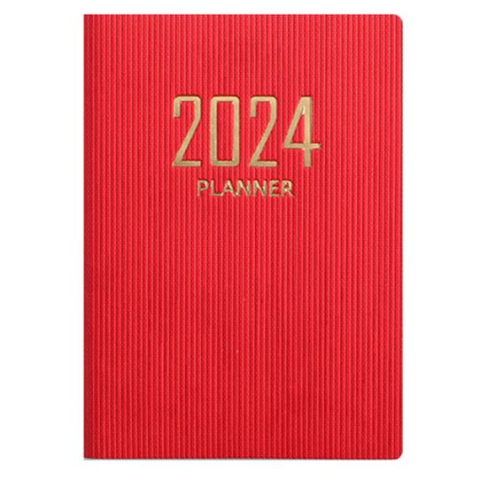 A7 2024 английский планировщик из искусственной кожи в твердом переплете, 180 страниц, водостойкая бумага, мини-журнал, карманный блокнот для молочных продуктов, студенческие принадлежности