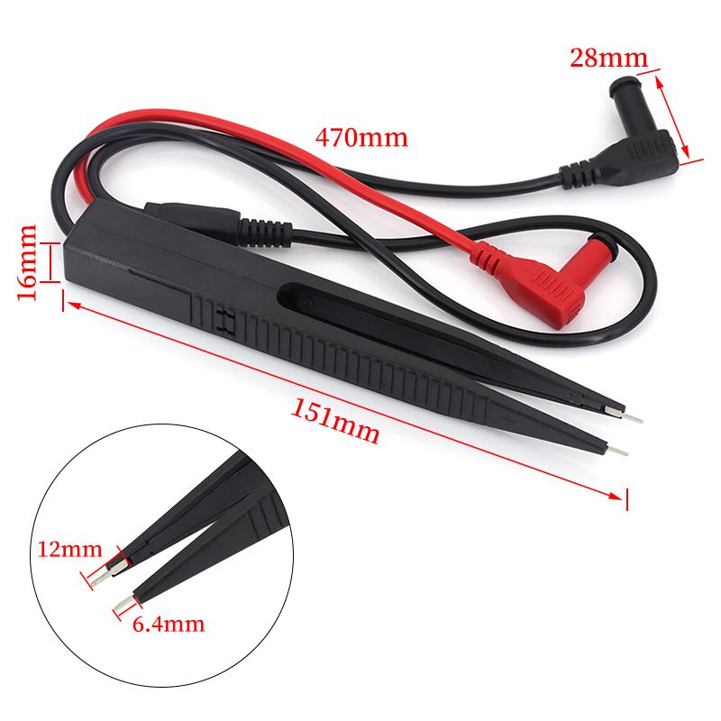 Stlxy SMD multimeter probe clip type test probe, capacitor inductor LCR chip probe, clip type SMD test probe