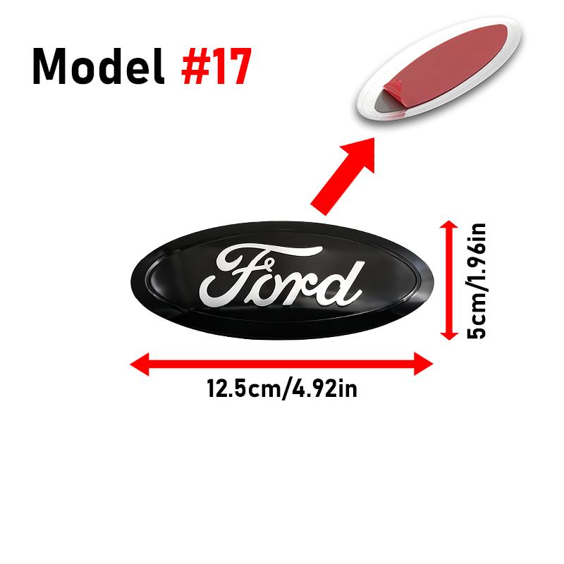 Car Logo Badge Front Rear Grille Hood Bonnet Trunk Emblem Stickers For Ford Focus Mondeo Edge Ecosport Ranger Fiesta Fusion Kuga CQSUV1