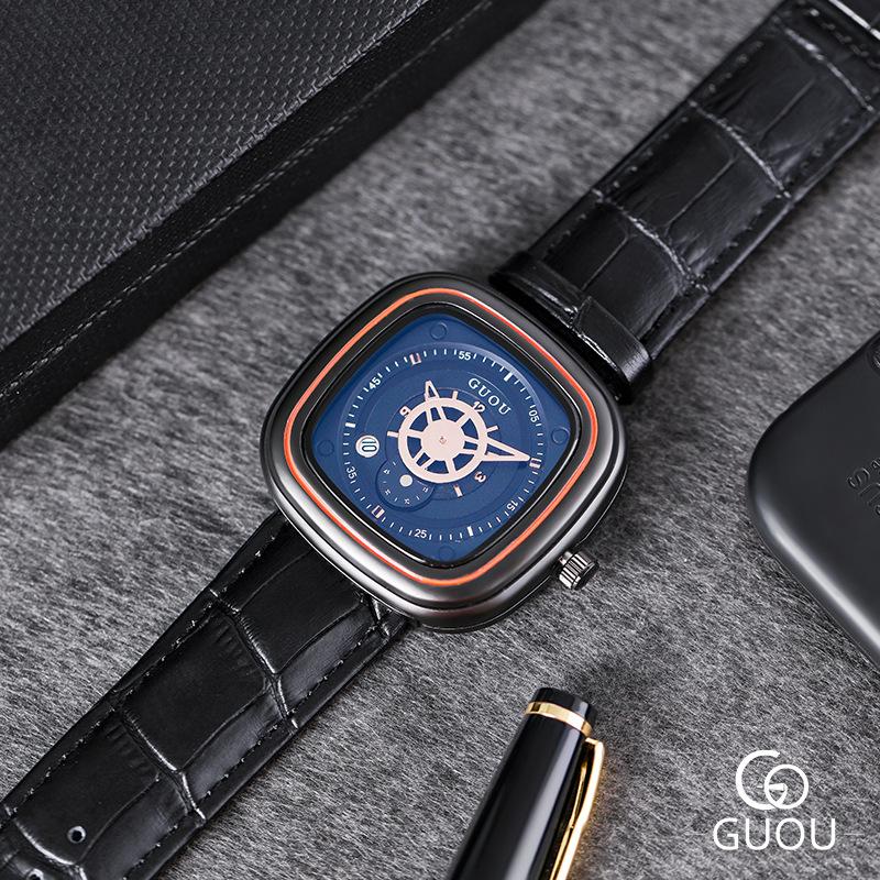 Fengchao Brand Большие квадратные мужские и женские часы с циферблатом, модные водонепроницаемые кварцевые часы, мужские часы на поясе