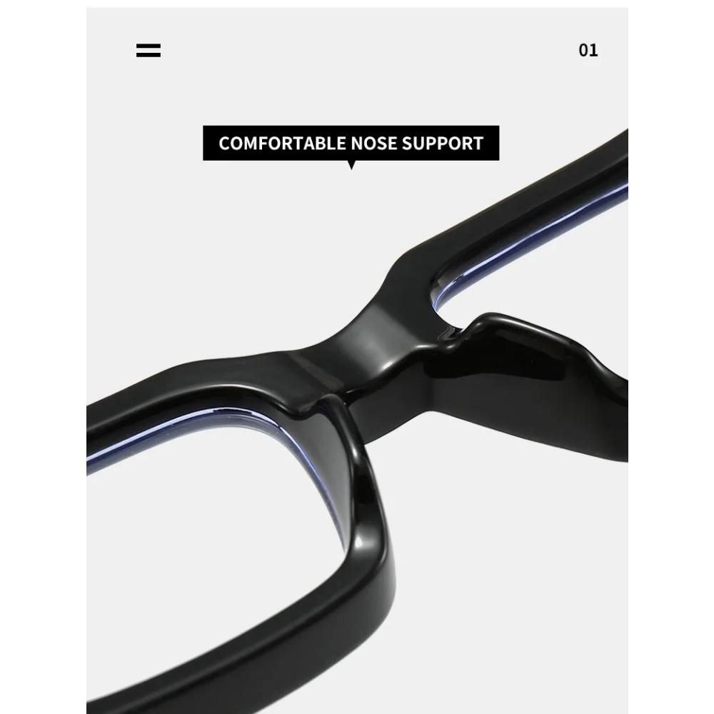 Винтажные прямоугольные мужские пресбиопические очки люксовый бренд толстая оправа анти-синий луч квадратные очки для чтения мужчины женщины 1.0 2.0