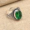 925 Sterling Silver AAA+Chrome Diopside Gemstone Handmade Jewelry Ring For Wedding Gift