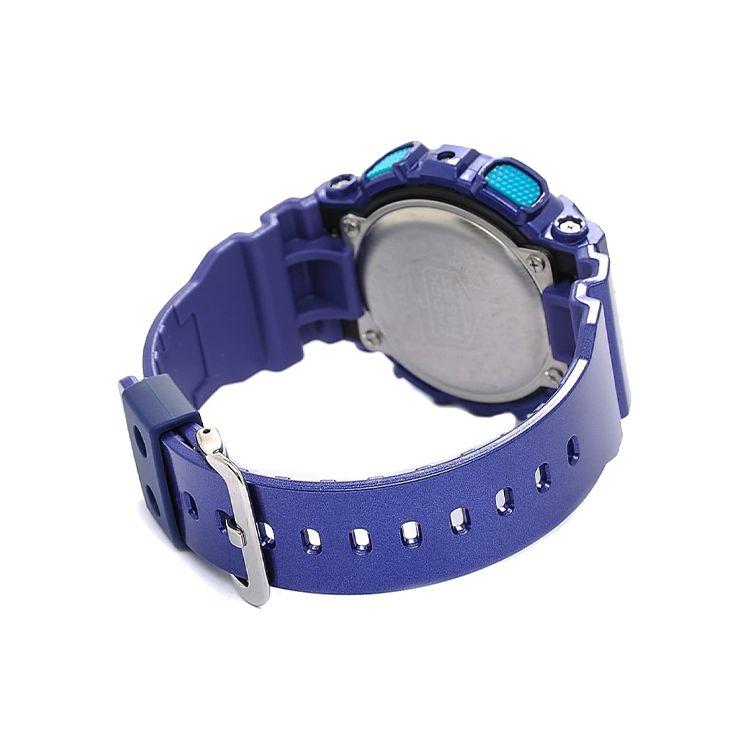 Casio Dual Display Series Trendy Color Block Street Classic Analog Digital Watch Waterproof Quartz Resin Strap Women watches Purple GMA-S110HC-2A