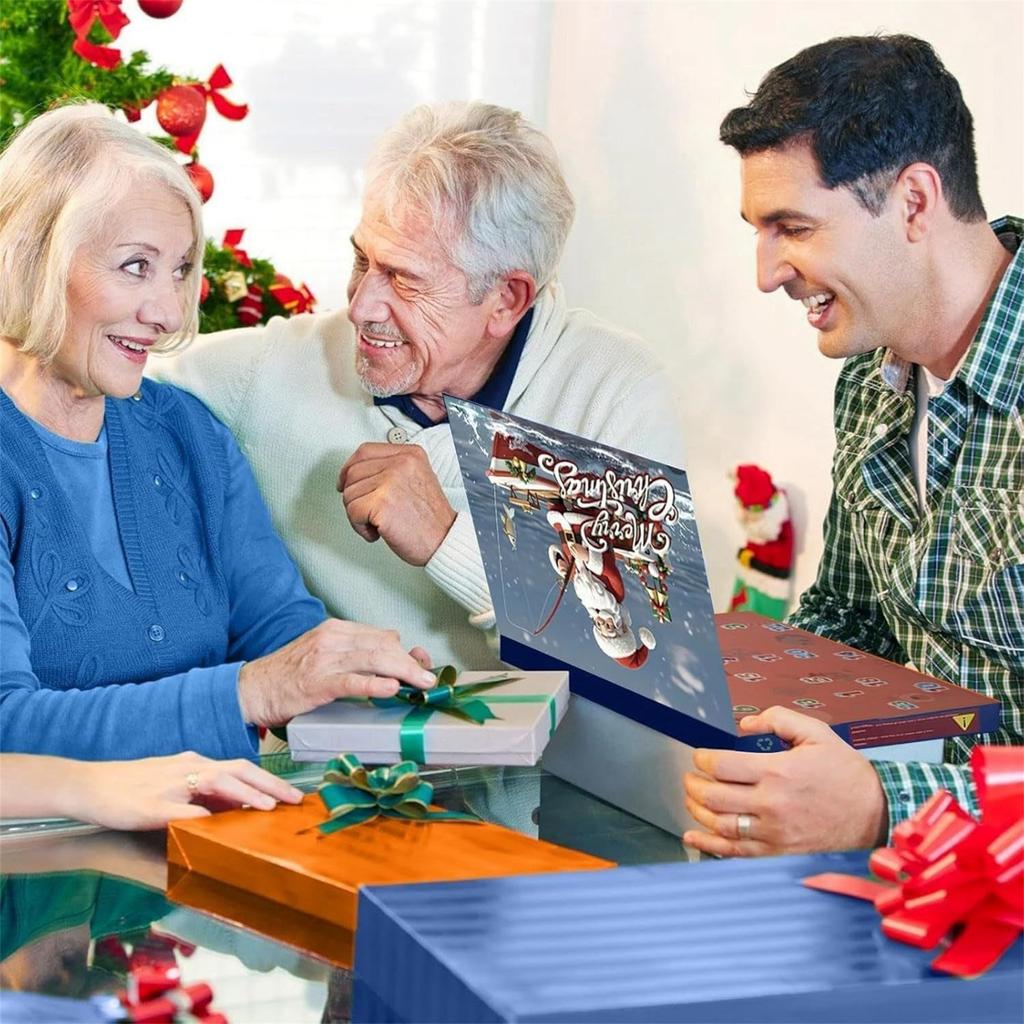 24 шт Адвент-календарь Рыбалка Рождественский обратный отсчет, рыболовные снасти Адвент-календарь для рыбалки Взрослые мужчины Подростки Мальчики, Рождественский сюрприз-подарок