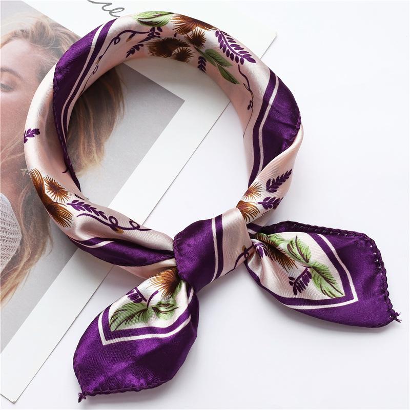 50 * 50cm Spring And Autumn Silk Scarves Versatile Decoration Professional Small Square Scarves Neck Protection Binding Bag