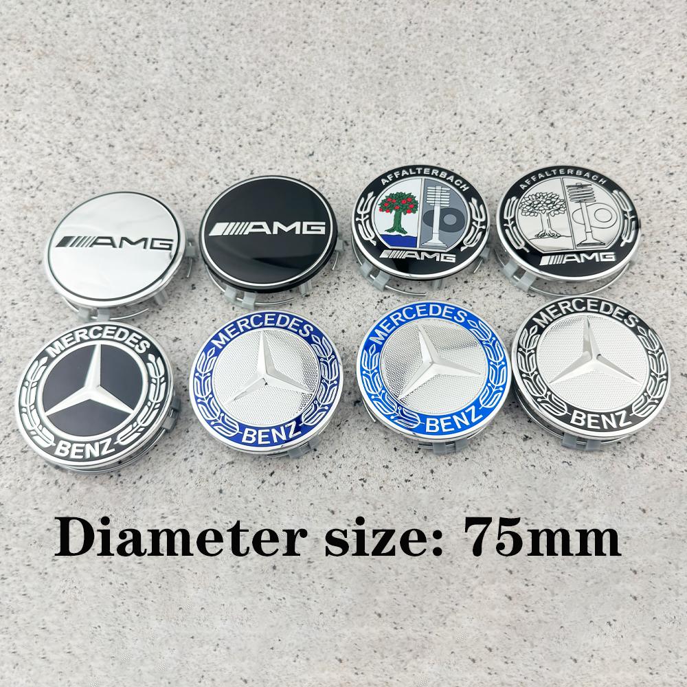 4Pcs For Mercedes Benz AMG C207 C218 A207 C117 CLA CLS E Class W212 S212 X166 W176 W205 75mm Car Wheel Center Logo Hub Cap