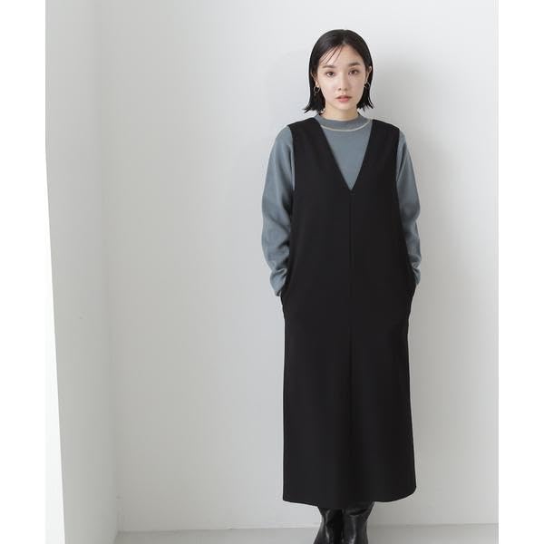 [Natural Beauty Basic] Back Strap V-Neck Jumper Skirt